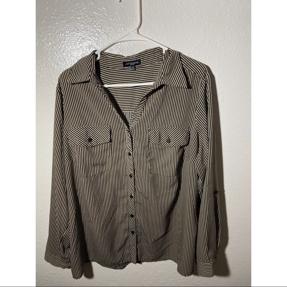 Striped button down